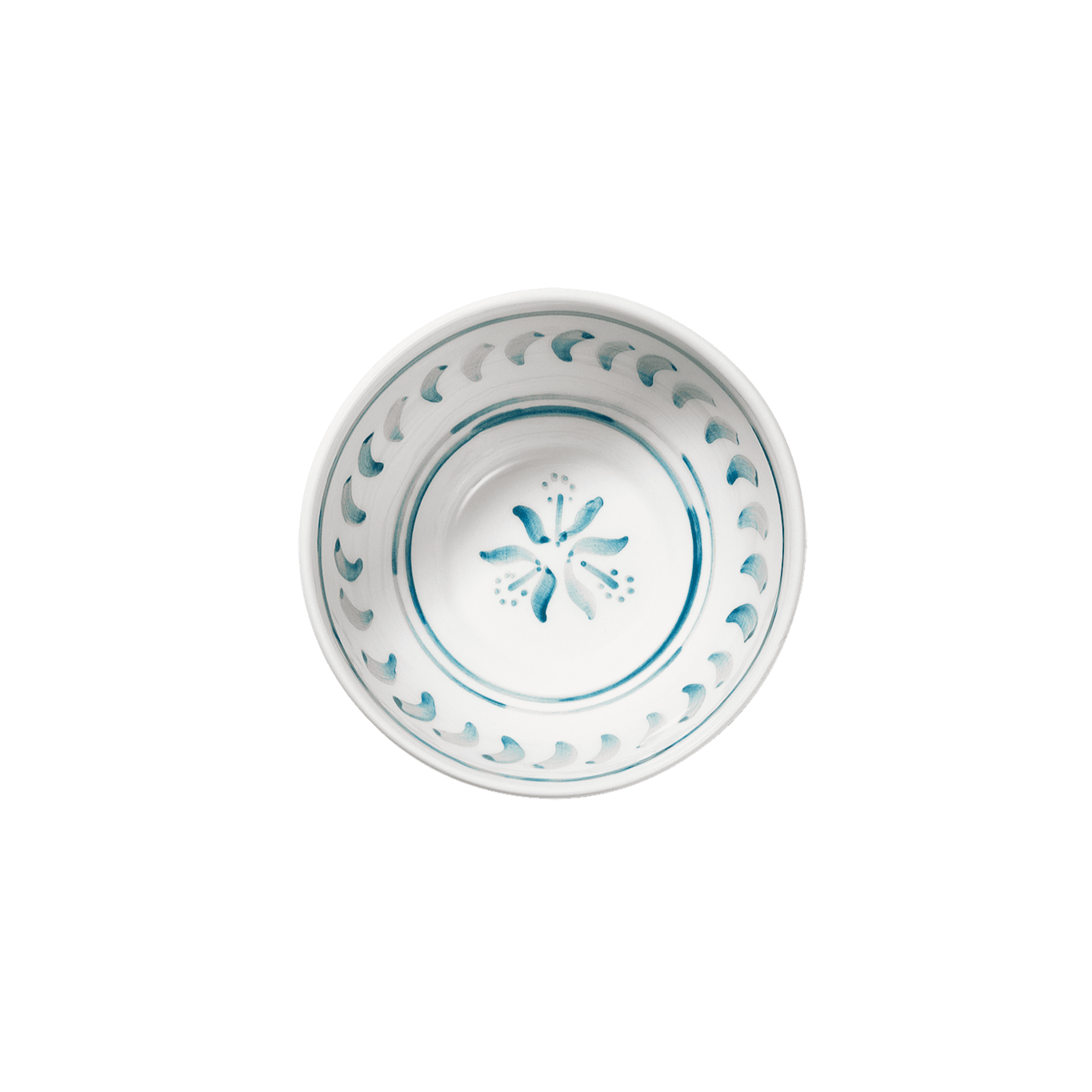 Cottage Flower Small Bowl - Teal 14 cm