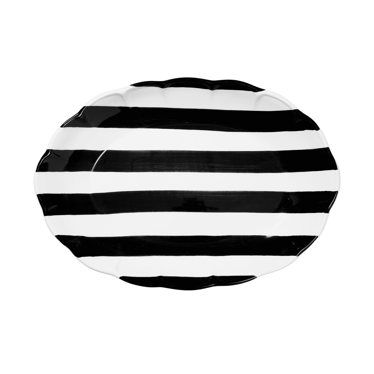 Stripe Servieringsfat - Svart 36 cm