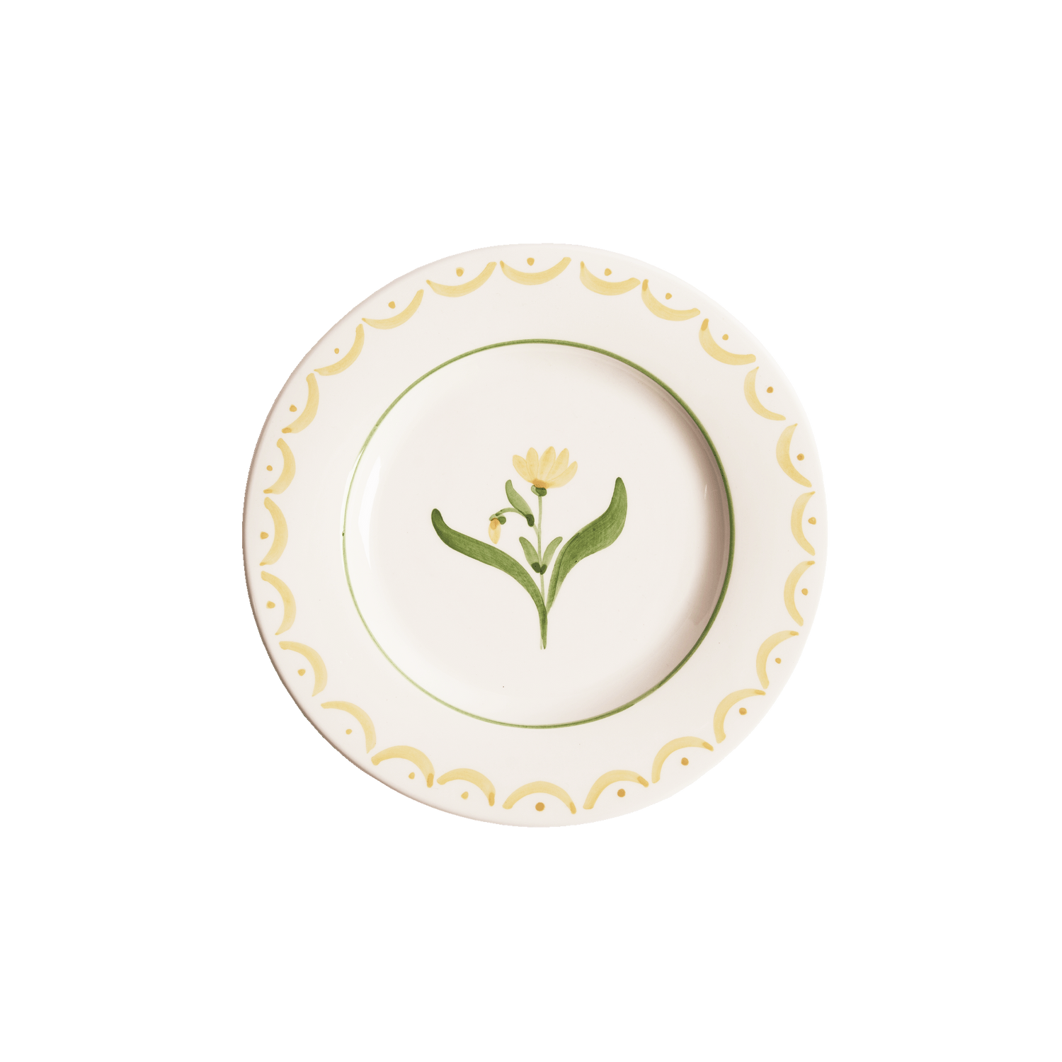 Cottage flower assiett - Gul 22 cm