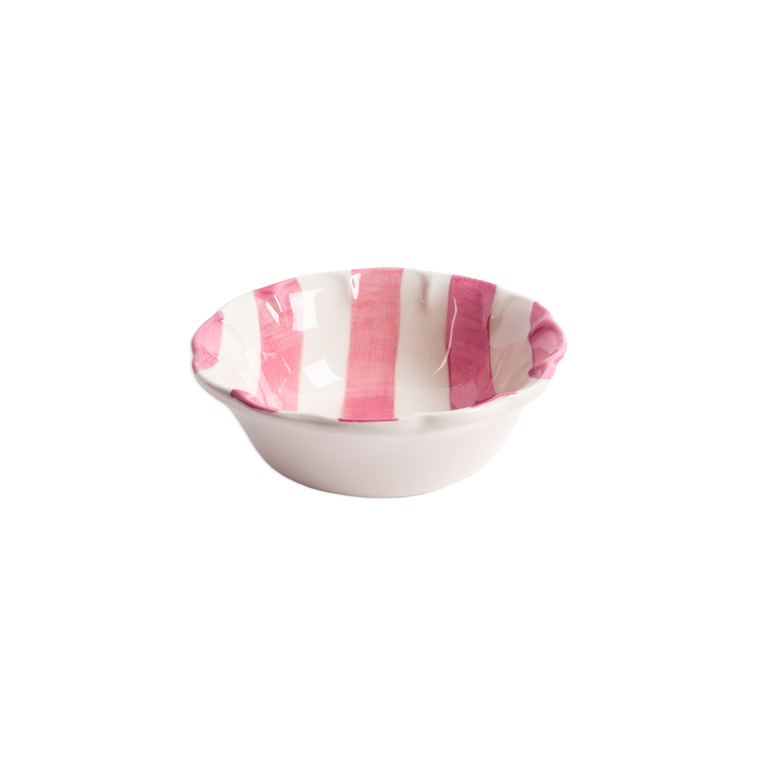 Stripe liten skål - Mörkrosa 15 cm