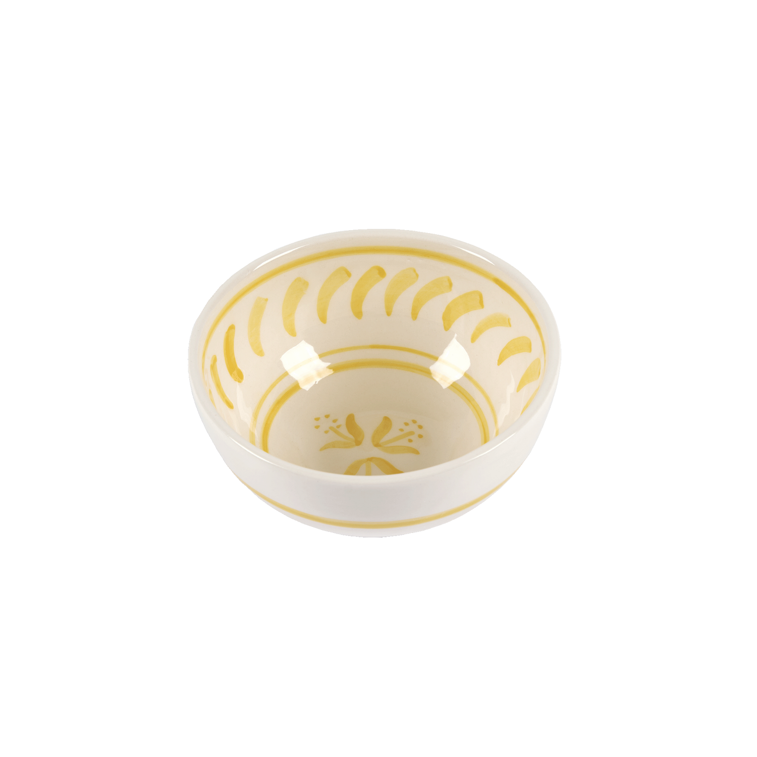 Cottage Flower Small Bowl - Yellow 14 cm