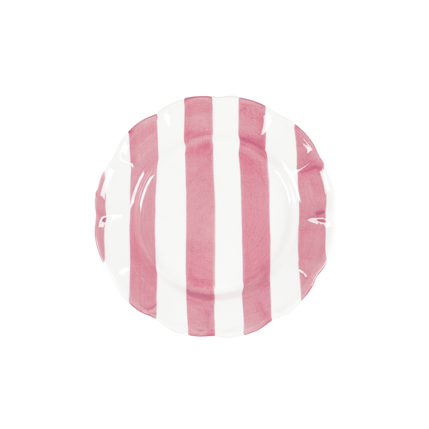 Stripe assiett - Mörkrosa 21 cm
