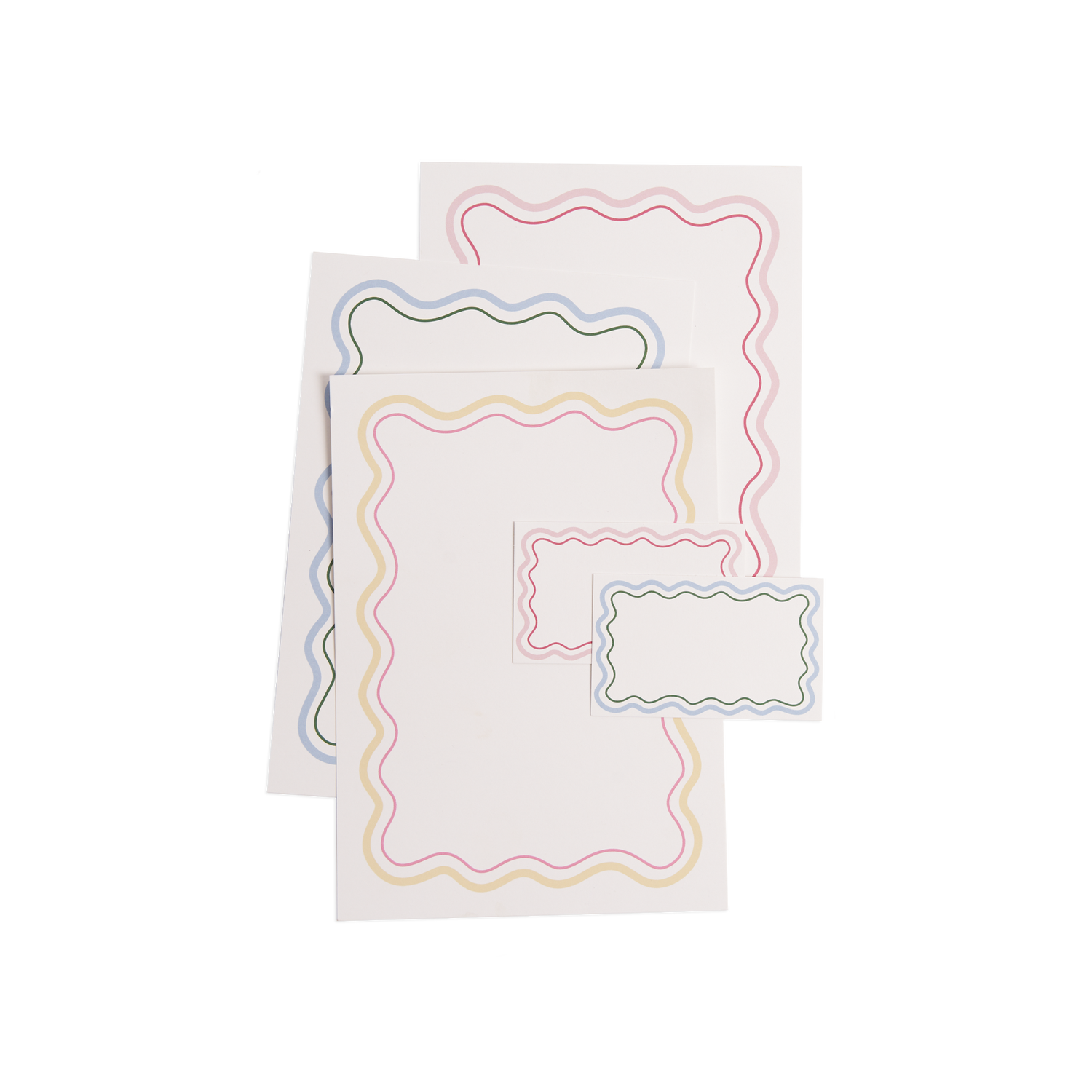 Scallop Menu Card - Blue 14,85x21 cm