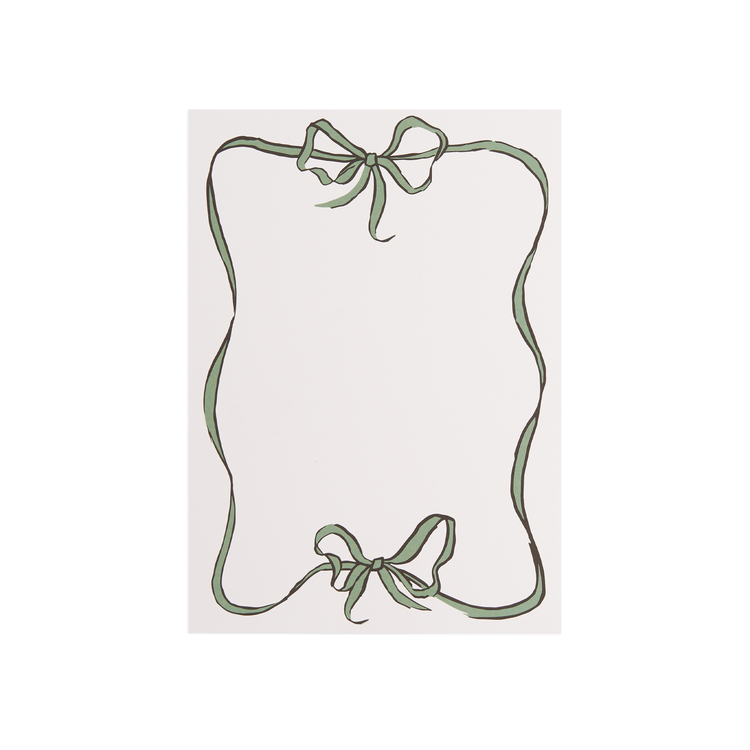 Bow Menu Card - Green 14,85x21 cm